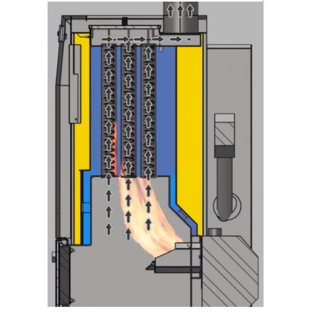 Габаритные размеры твердотопливного котла S Pellet 25 METAL-FACH