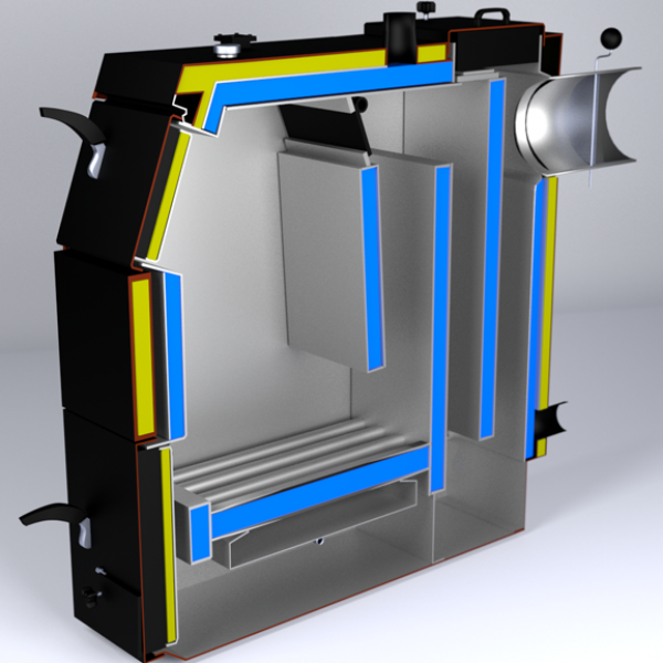 Габаритные размеры твердотопливного котла SDG -25 METAL-FACH