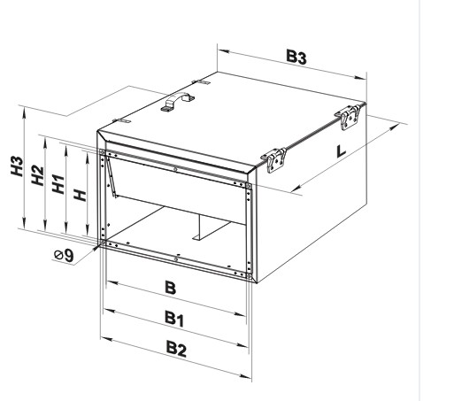 габариты ВКПФИ 4Е 500х250