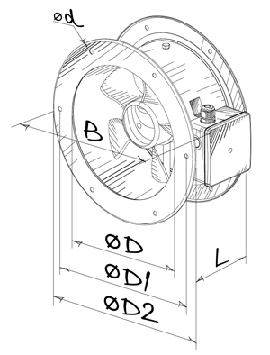 Габаритные размеры Axis-F 300 2D Blauberg