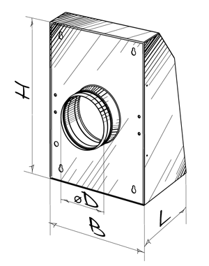 Габаритные размеры Extero 160 Blauberg