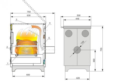 Габаритные размеры Kalvis-КО-2-2