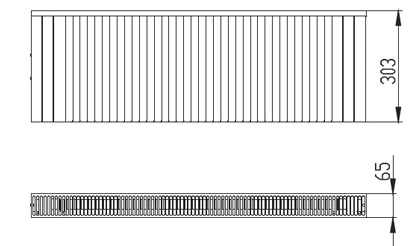 Радиатор отопления проходной С20-45РП ROSS