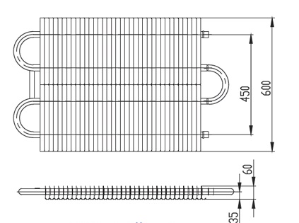 Радиатор отопления проходной С20-45РП ROSS