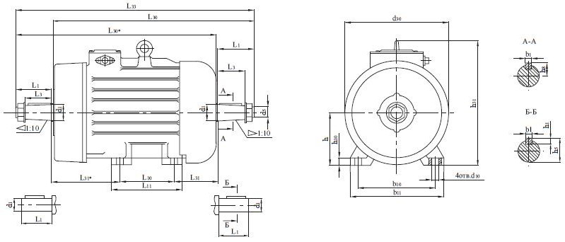 Крановый электродвигатель  4МТН280L810?4МТН  280L10