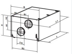 Приточно-вытяжная установка Вентс (Vents) ВУТ 400 ЭГ ЕС ЭКО