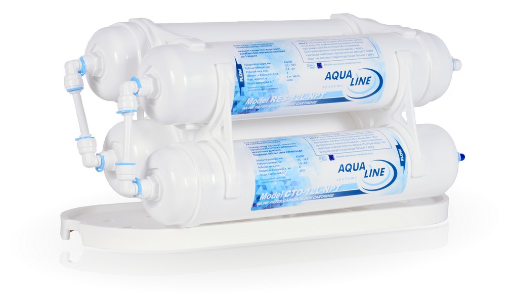 Система обратного осмоса Aqualine In-Line MF4-12L фронтальный вид