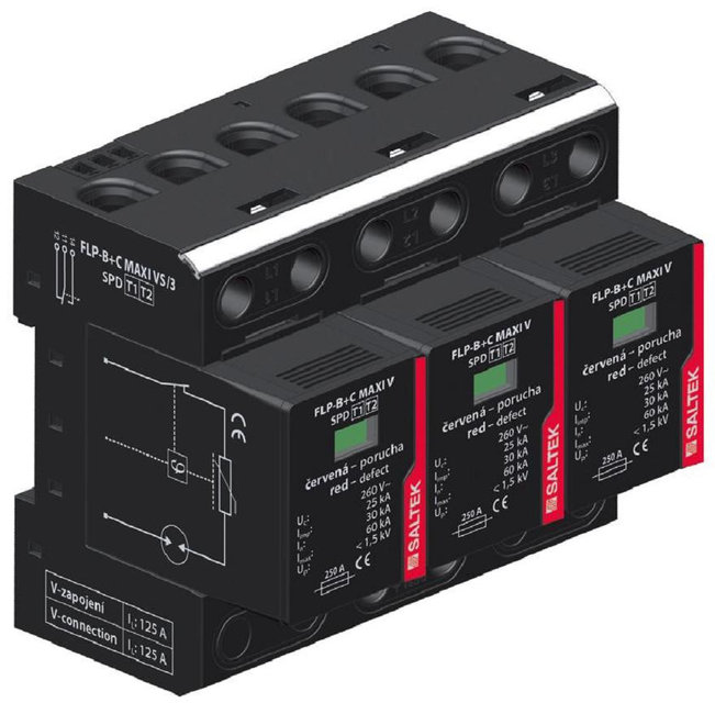 Комбинированный грозовой разрядник SALTEK FLP-B+C MAXI VS/3