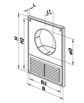 Пластиковая вытяжная решетка Вентс (Vents) МВ 125 Кс схема.jpg