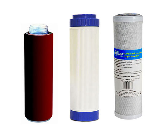 Картриджи для фильтров Гейзер: фронтальный вид