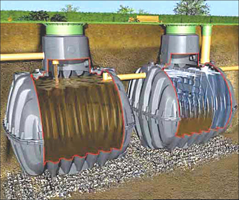 Система очистки стоков Picobell для 12-16 проживающих фронтальный вид