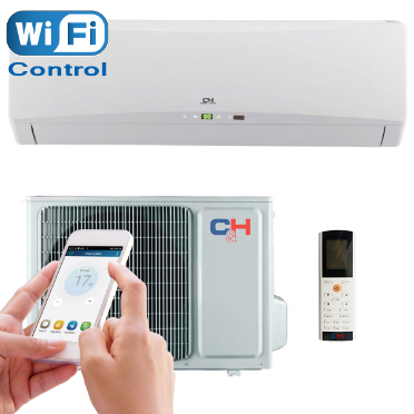 Тепловой насос Cooper&Hunter ICY NEW CH-S24FTXTB-W (Wi-Fi) фронтальный вид Тепловой насос Cooper&Hunter ICY NEW CH-S24FTXTB-W (Wi-Fi) фронтальный вид
