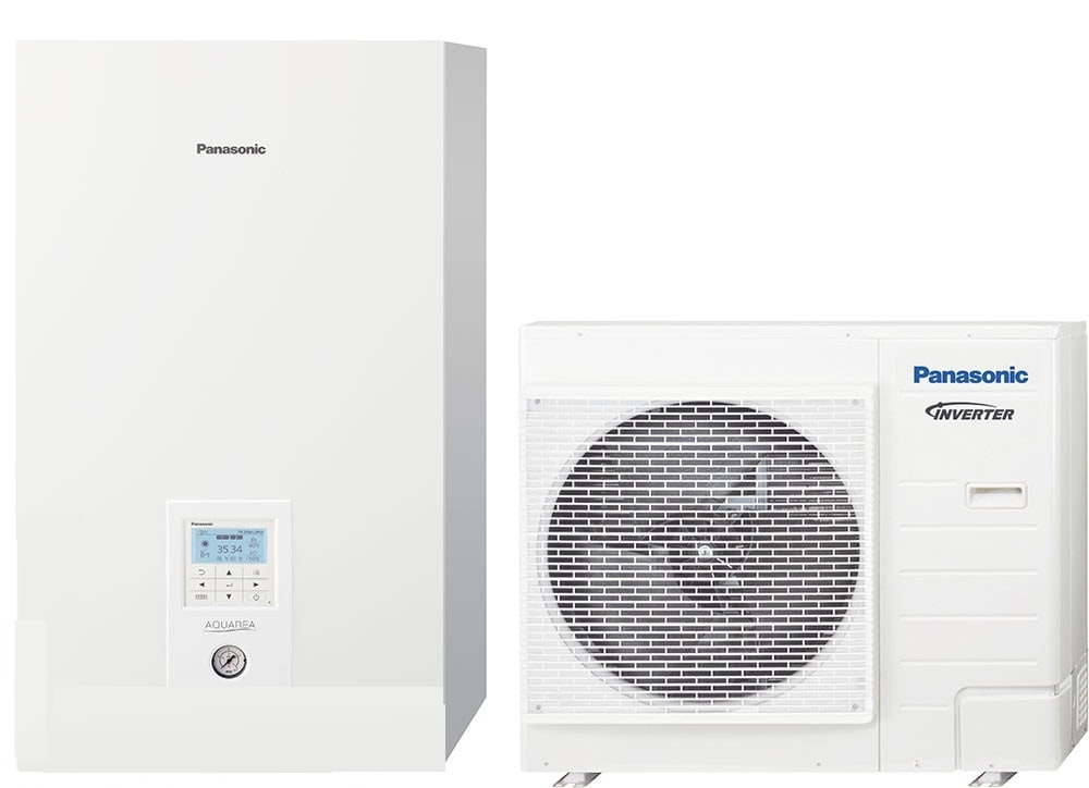 Тепловой насос Panasonic Aquarea T-CAP Bi-Bloc KIT-WXC12H6E5 фронтальный вид