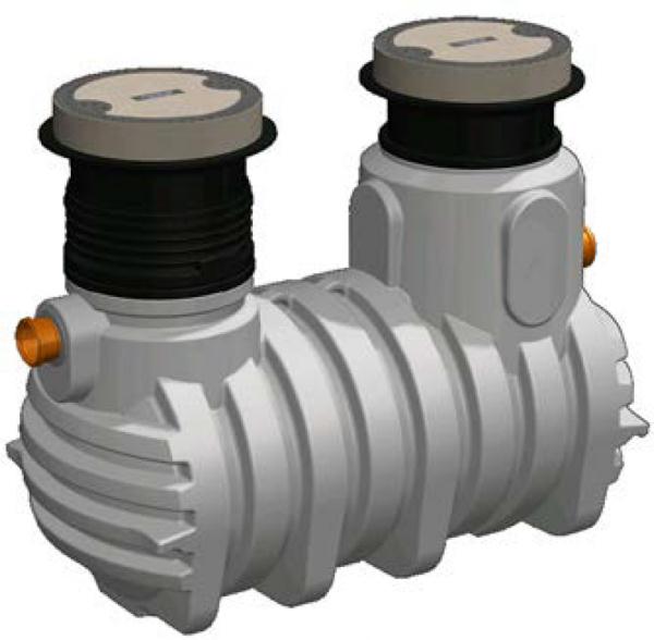 Жироуловитель Graf Диамант на 10 л/сек (3350/1500л) фронтальный вид