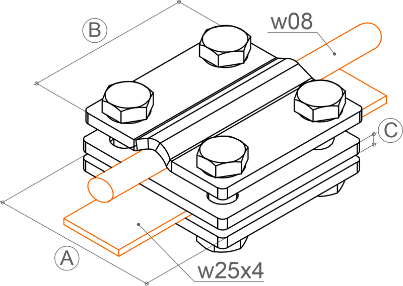 Зажим контрольный CONTRA схема
