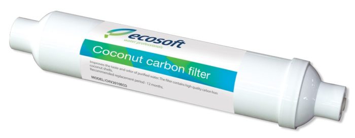 Посткарбон Ecosoft к системам обратного осмоса фронтальный вид