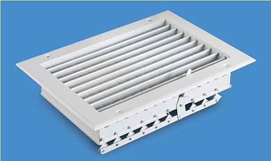 Вентиляционная двухрядная решетка с демпфером ES-KON EMC-D 300x400