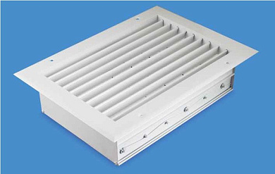 Вентиляционная однорядная решетка с демпфером МТЮП 300x150