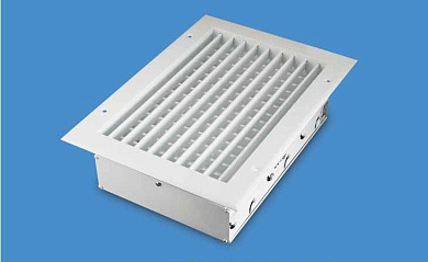 Вентиляционная двухрядная решетка с демпфером ES-KON EMC-UP 400x400