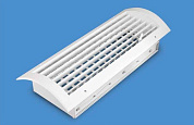 Вентиляционная двухрядная радиальная решетка с демпфером ES-KON EMC-R-UP 550x500