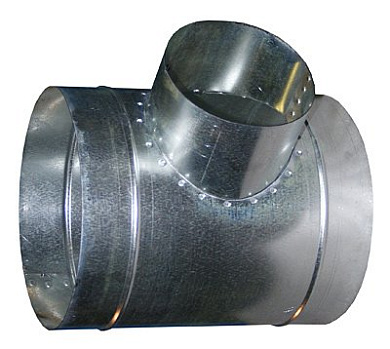 Тройник для круглых каналов 200/100