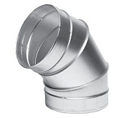 Отвод из оцинкованной стали 630 мм 60 гр 